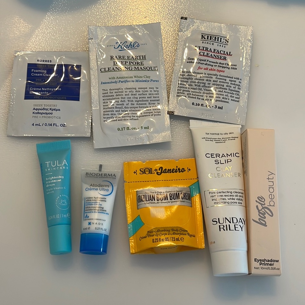 sunday Riley bioderma samples clay cleanser